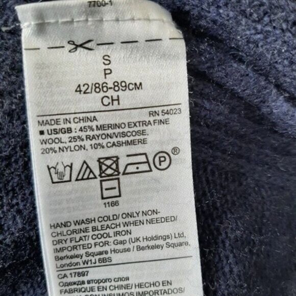 BANANA REPUBLIC Filpucci Italian Yarn Sweater Button Back Sz S - Picture 9 of 9